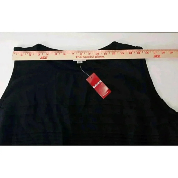 AVENUE Women's Black Sleeveless Ruffle Front Pullover Blouse Size 26/28 - Picture 4 of 13